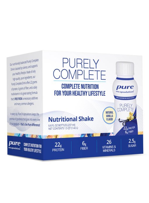 On-the-go Vanilla Protein Shake fiber, and daily multivitamin Convenient & Balanced Pure Encapsulations